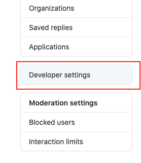 Developer settings